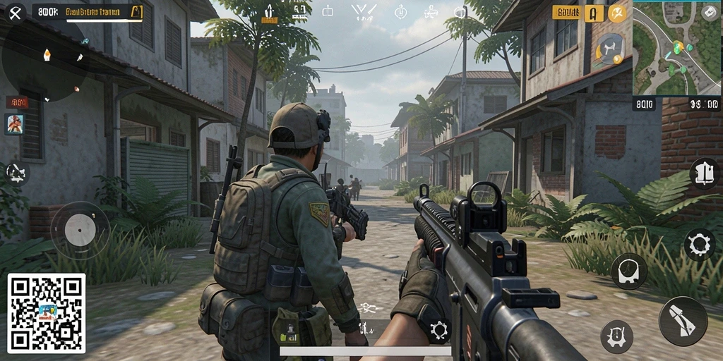 Tampilan aksi seru dalam game TPS 8QR.