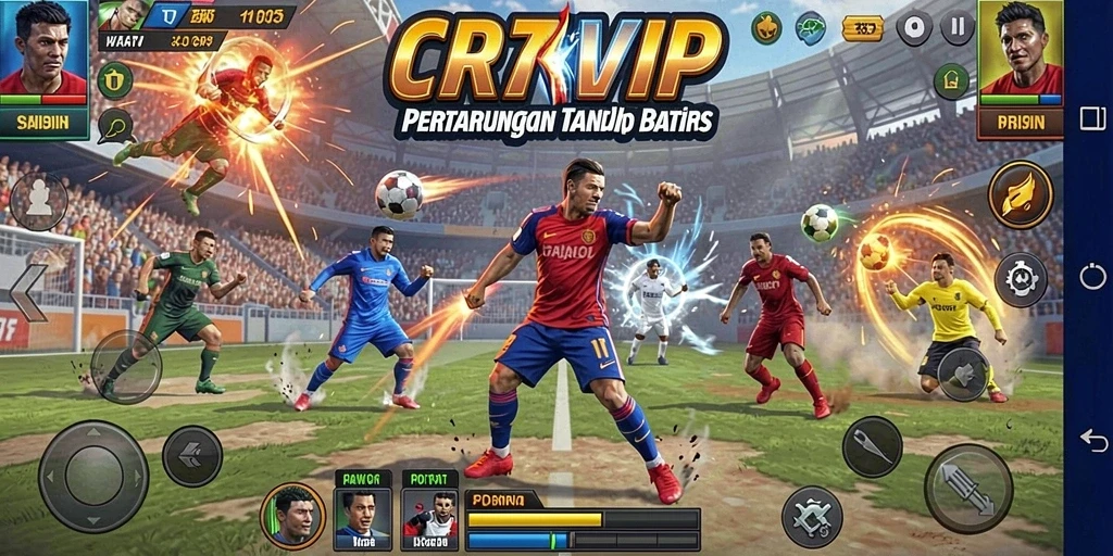 Tampilan gameplay seru di arena pertarungan CR7VIP.