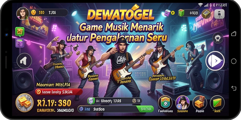Screenshot DEWATOGEL menampilkan gameplay musik yang seru dan interaktif.