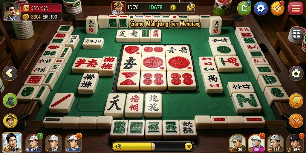 Tampilan gameplay seru dalam ID678, menampilkan level Mahjong yang menarik.