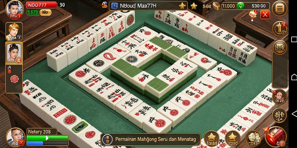 Tampilan gameplay Mahjong yang seru dan menantang di INDO777.