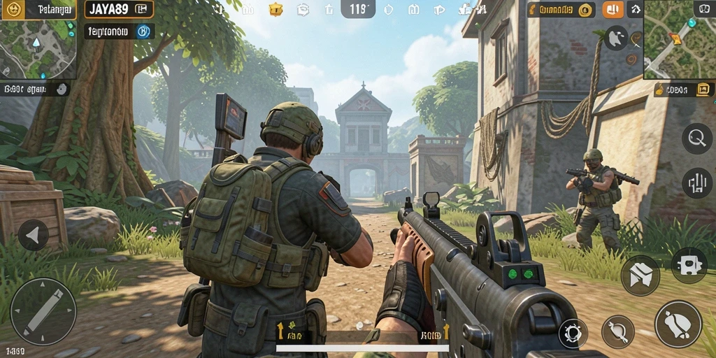 Tangkapan layar JAYA89 menampilkan aksi seru dalam gameplay TPS.