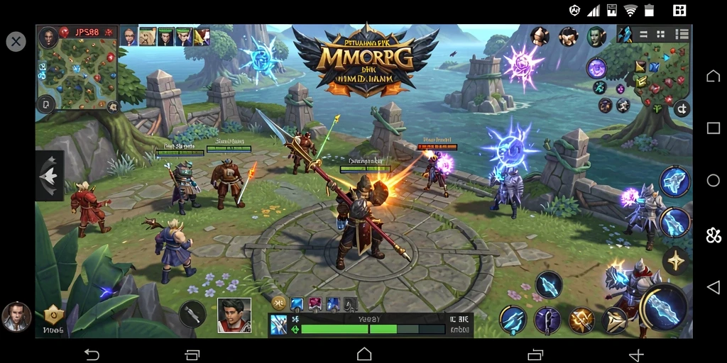 Screenshot gameplay JPS88 menampilkan karakter beraksi dalam pertempuran epik MMORPG.