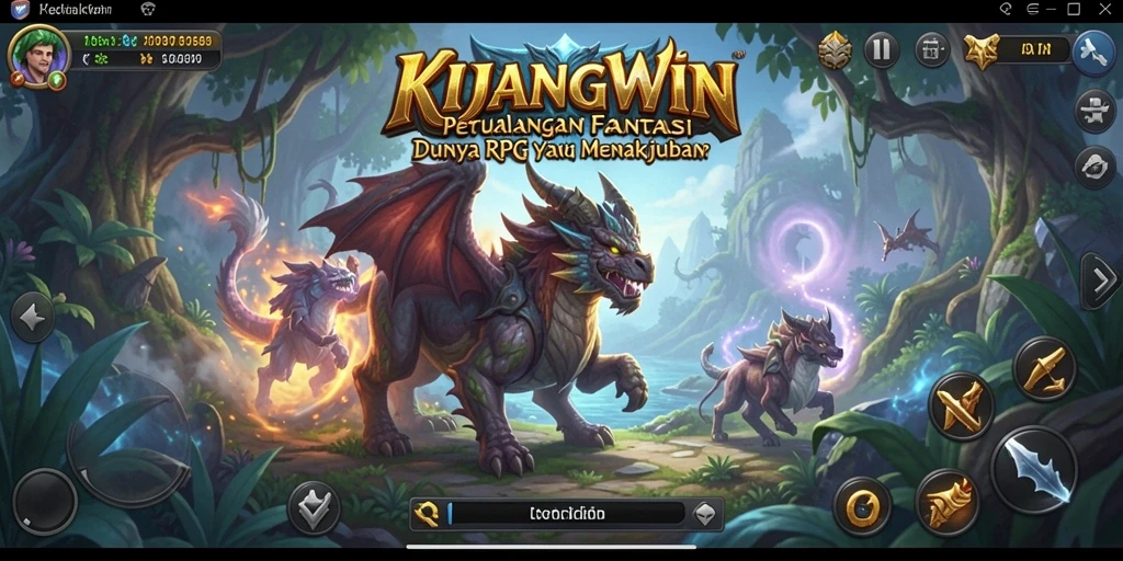 Screenshot gameplay KIJANGWIN yang menampilkan pertarungan seru dan karakter unik.