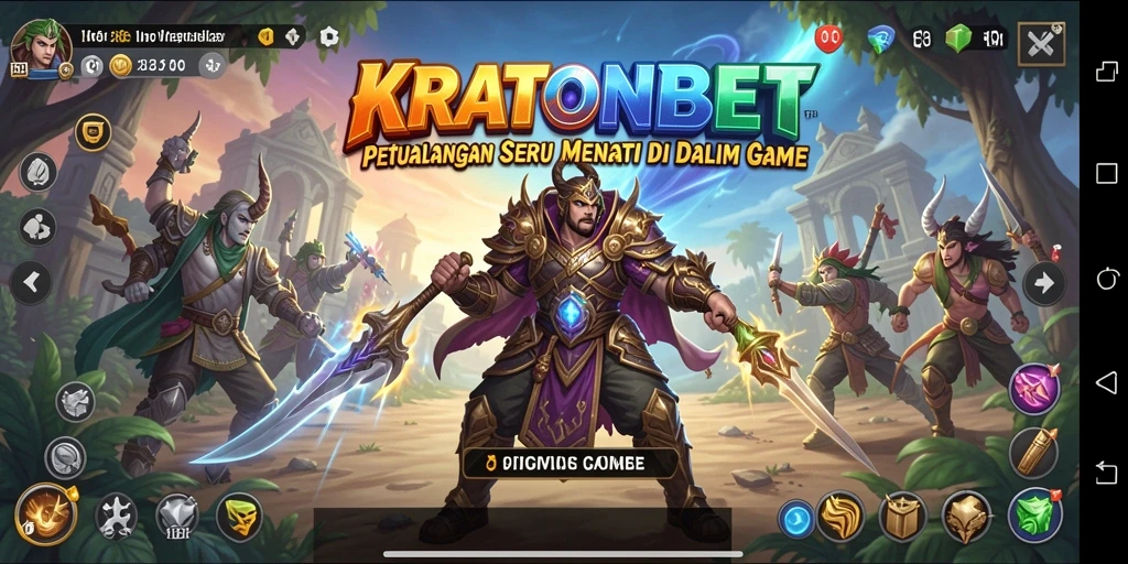 Tampilan gameplay seru dalam KRATONBET yang penuh aksi petualangan.