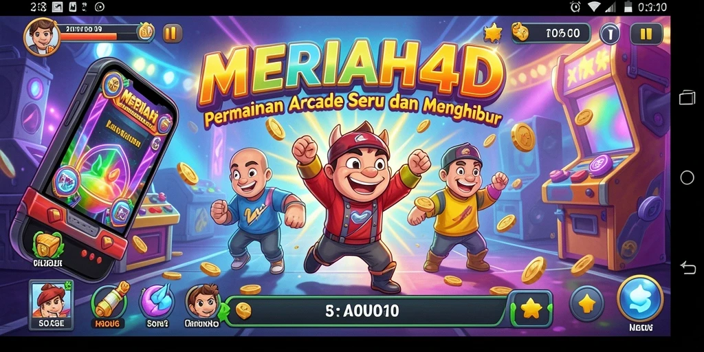 Screenshot gameplay MERIAH4D menunjukkan aksi seru dan grafik warna-warni.