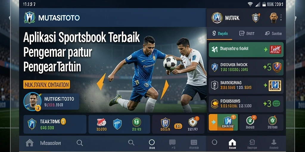 Screenshot gameplay MUTASITOTO menampilkan antarmuka Sportsbook yang menarik.