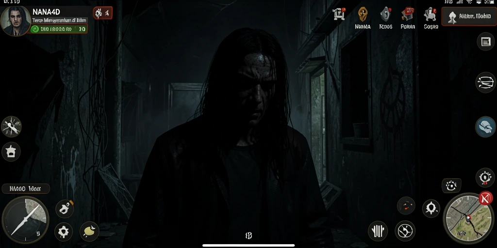 Gameplay NANA4D yang mencekam dan seram di dalam kegelapan.