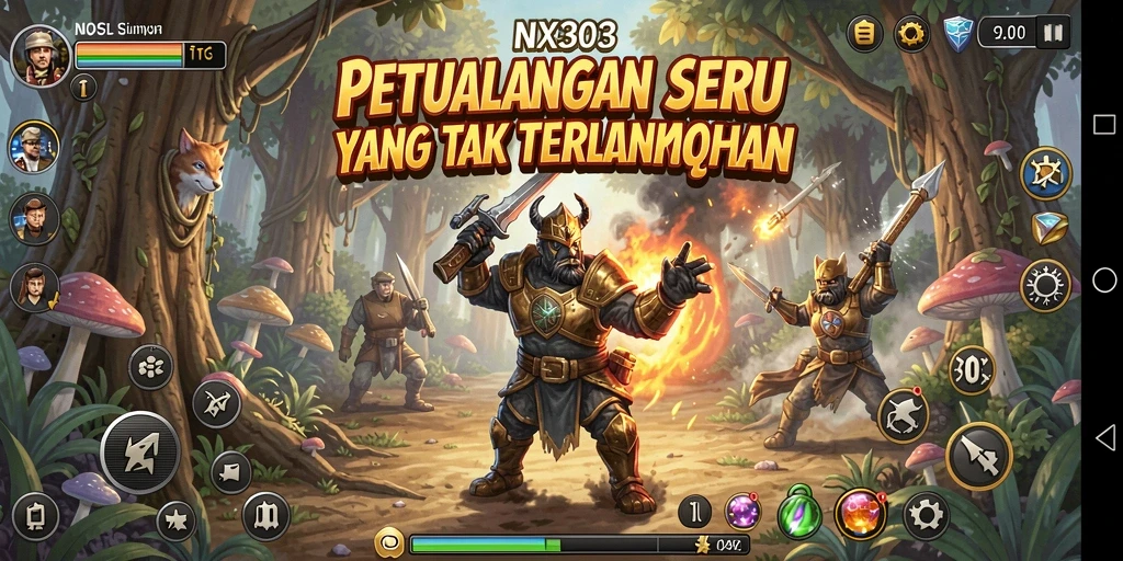 Tampilan utama gameplay NX303 yang menakjubkan.