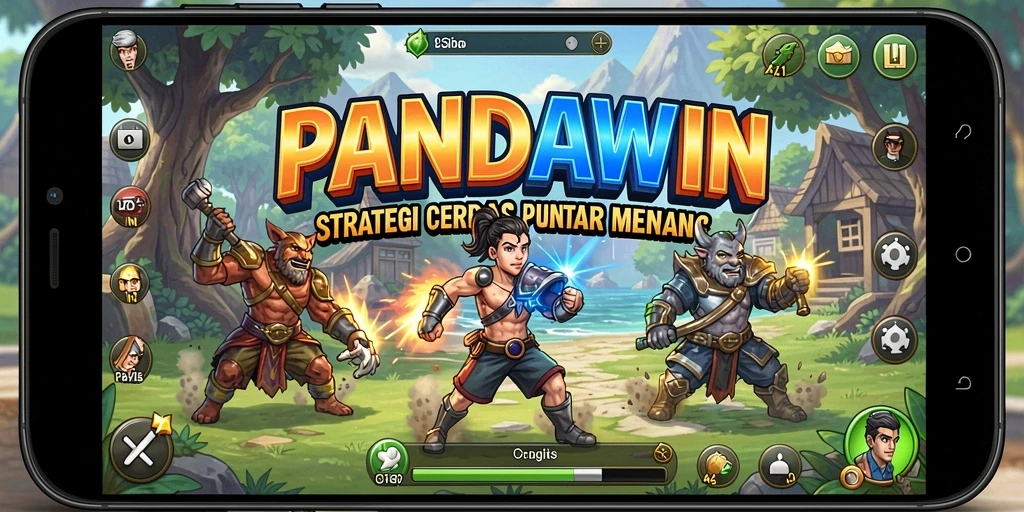 Screenshot gameplay PANDAWIN, menunjukkan taktik dan strategi yang mendalam.