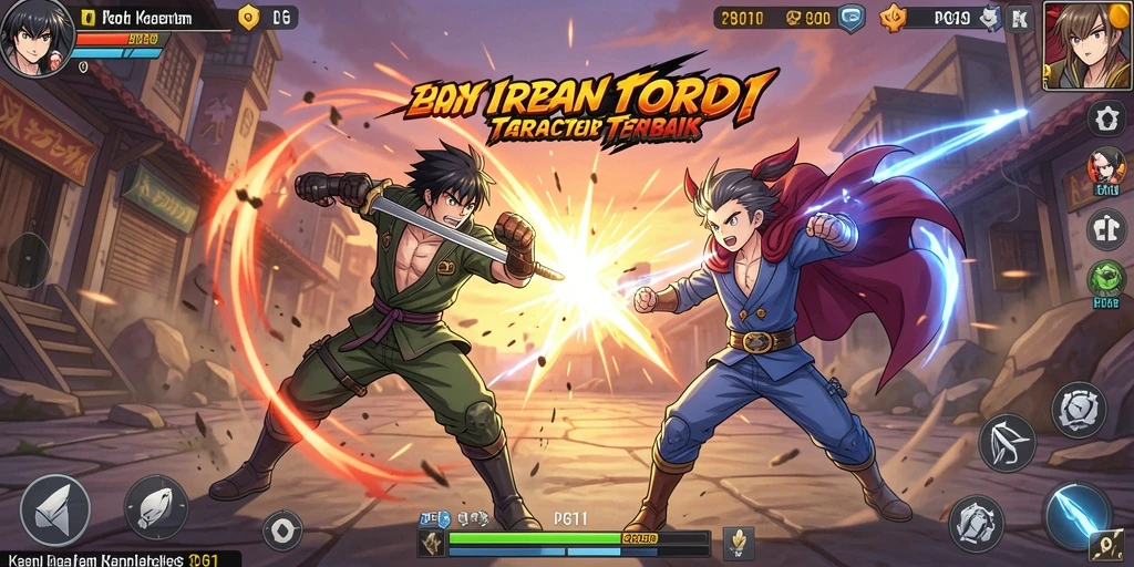 Screenshot PG11 menunjukkan pertarungan karakter Anime yang intens.