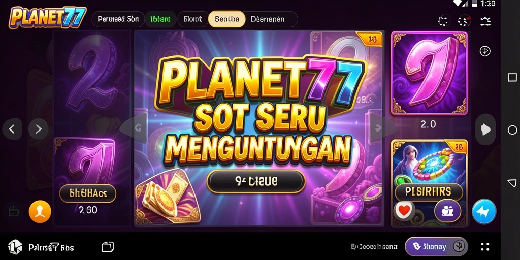 Tampilan gameplay Slot yang seru dan menarik dari PLANET77.