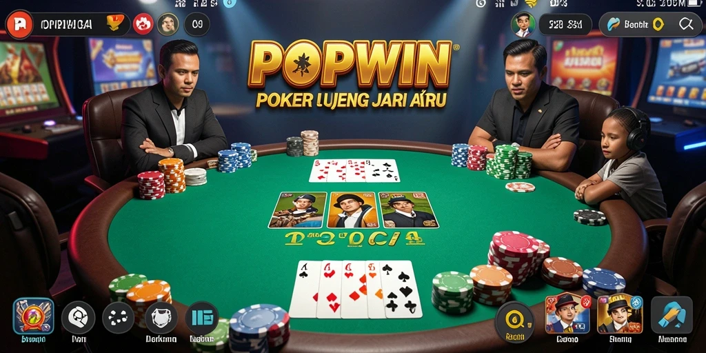 Tampilan menarik dari gameplay Poker di POPWIN.