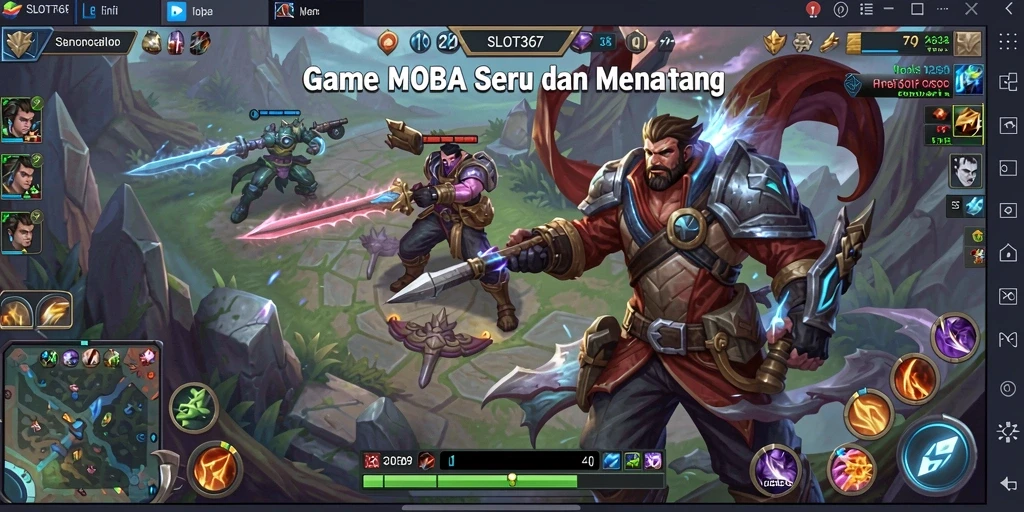 Tangkapan layar SLOT367 menampilkan pertempuran seru dalam mode MOBA.