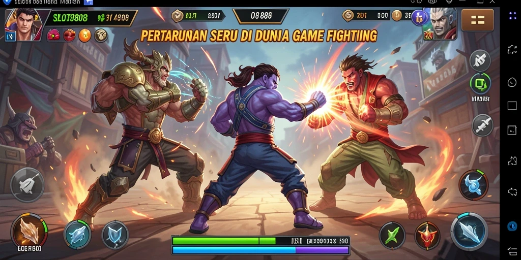 Tangkapan layar utama SLOT8808 menunjukkan aksi bertarung yang intens dan menarik.