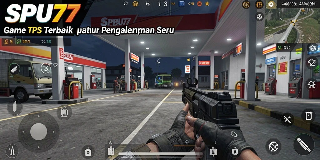 Tampilan aksi seru di SPBU77 dengan gameplay TPS yang mendebarkan.