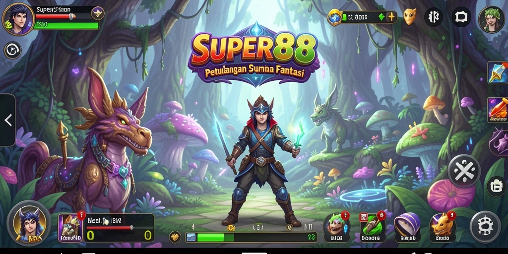 Tampilan gameplay seru dan mendebarkan di SUPER88.