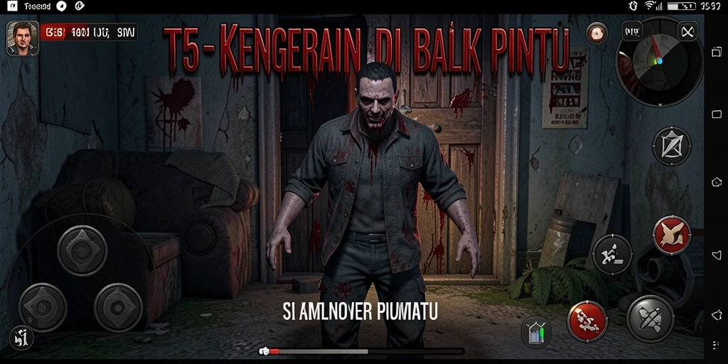 Screenshot menampilkan gameplay seram T6 dengan suasana yang mencekam.