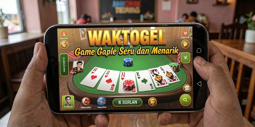 Tampilan screenshot WAKTOGEL menampilkan serunya bermain Gaple.